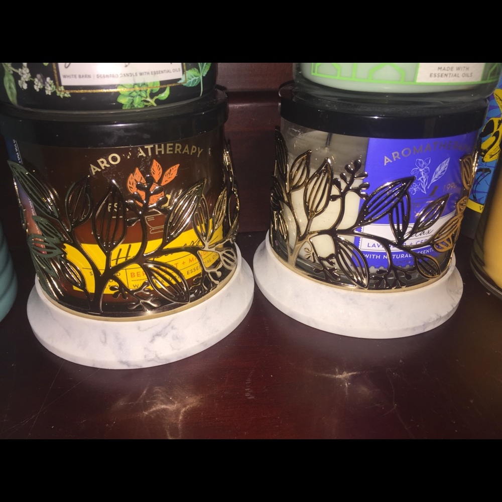 Two candleholders